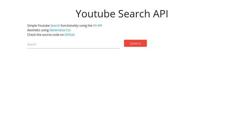 YouTube Search API