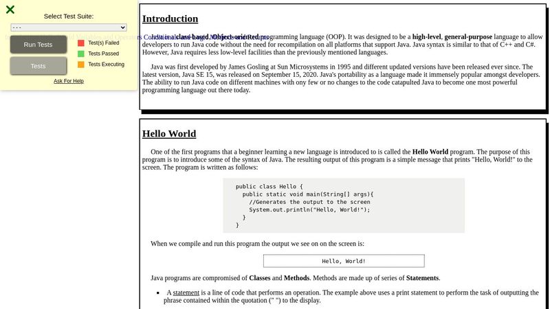 Sample Java Documentation