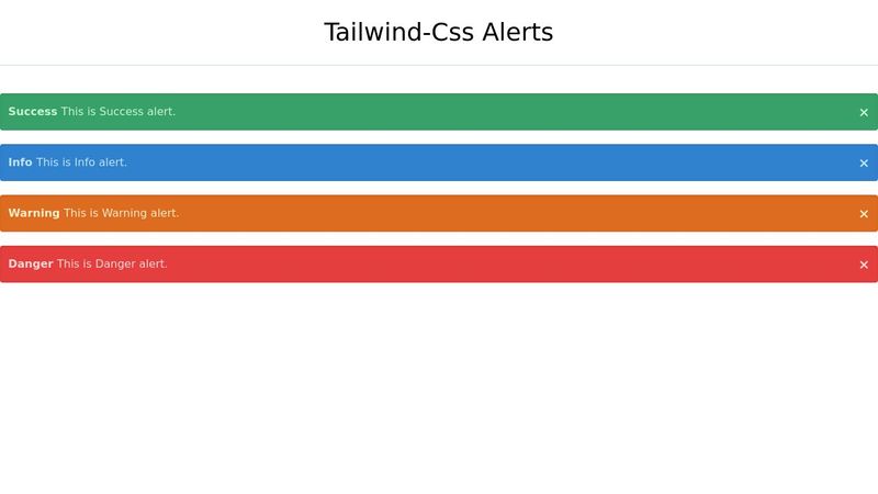 Tailwind Css Alerts With Close Button