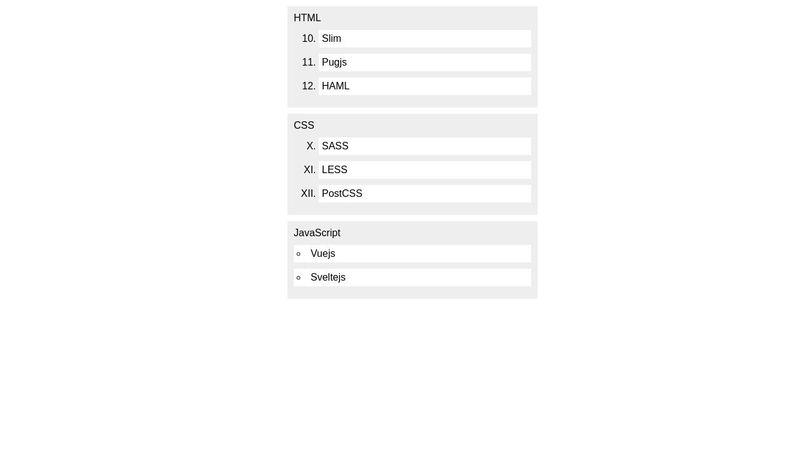 CSS - Lists