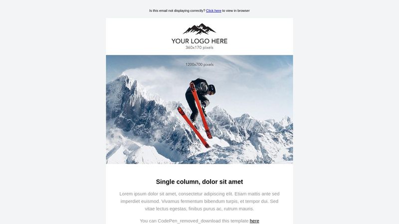Free HTML email template