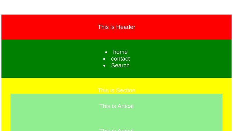 Create general page structure