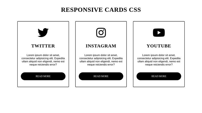 Pure CSS Responsive Cards Design with Hover Effect
