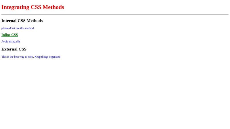 Integrating CSS