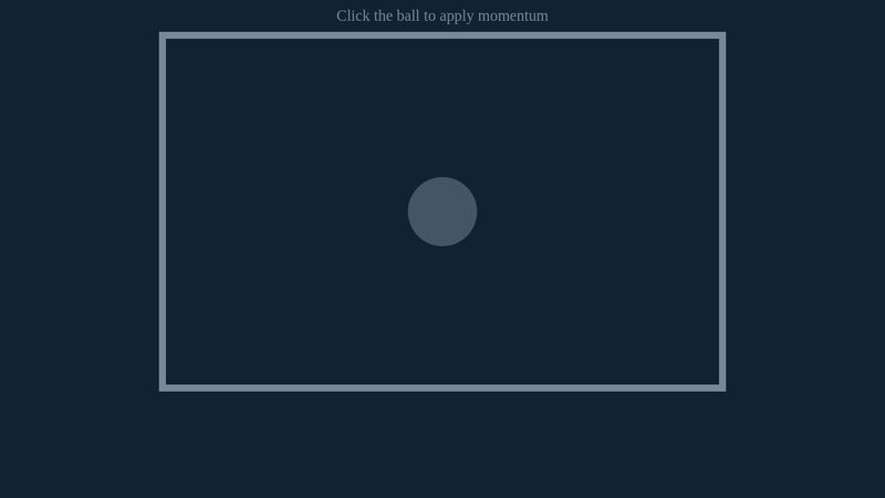 Ball in a box: A simple physics app