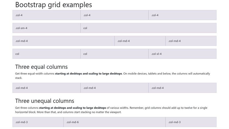 CodePen - Bootstrap grid examples
