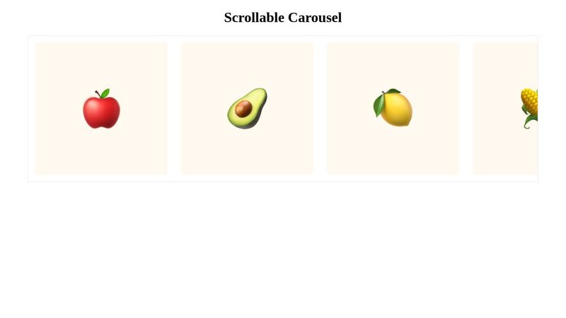 Responsive Scrollable Carousel – HTML & CSS