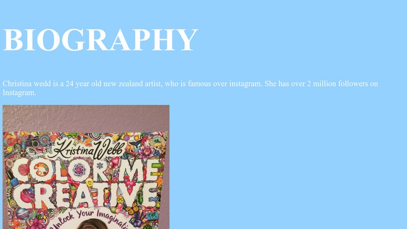 biography website codepen