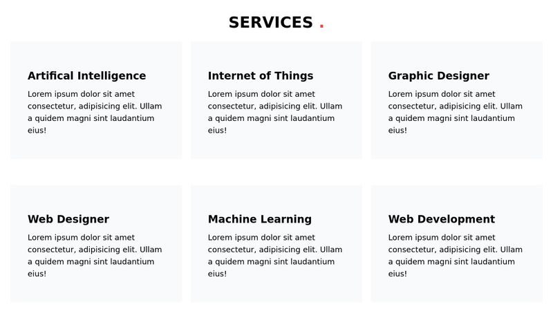 tailwind css services section