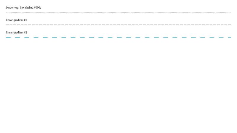 CSS dashed border using linear-gradient