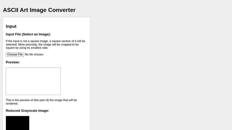 ASCII Art Image Converter