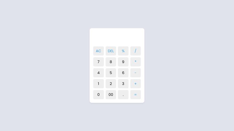 Calculator using Html & Css
