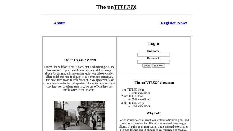 Website using just HTML