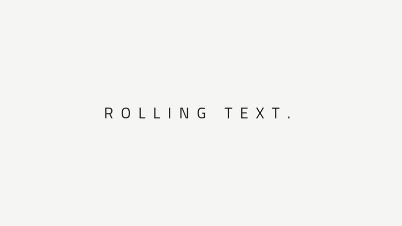 Rolling Text on Hover