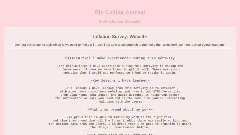 My Coding Journal