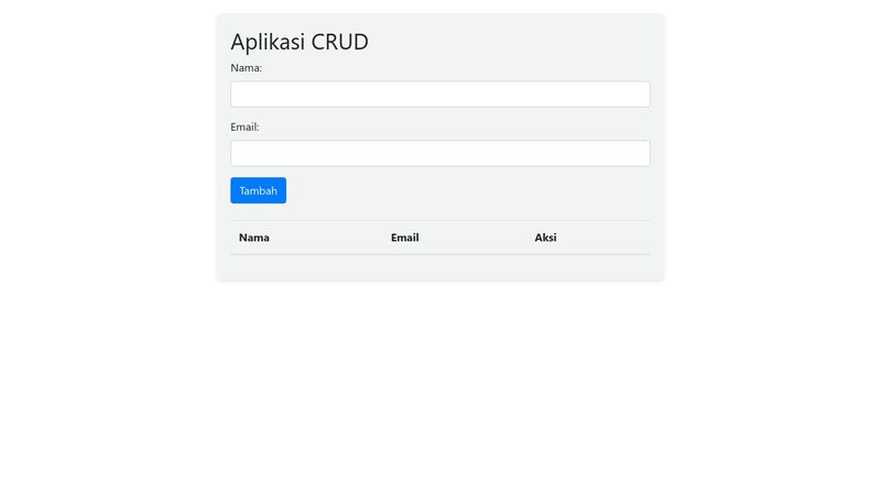 Aplikasi CRUD JavaScript