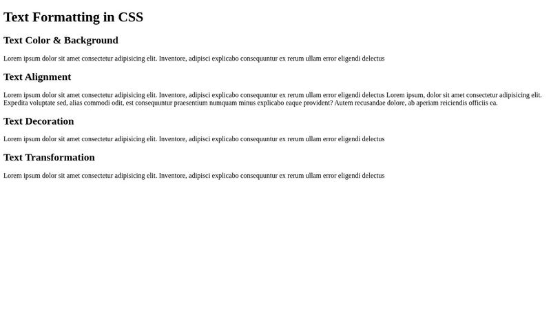 CSS Basics - Text Formatting in CSS