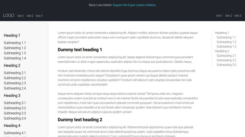 CSS: Sticky Header And Sidebar