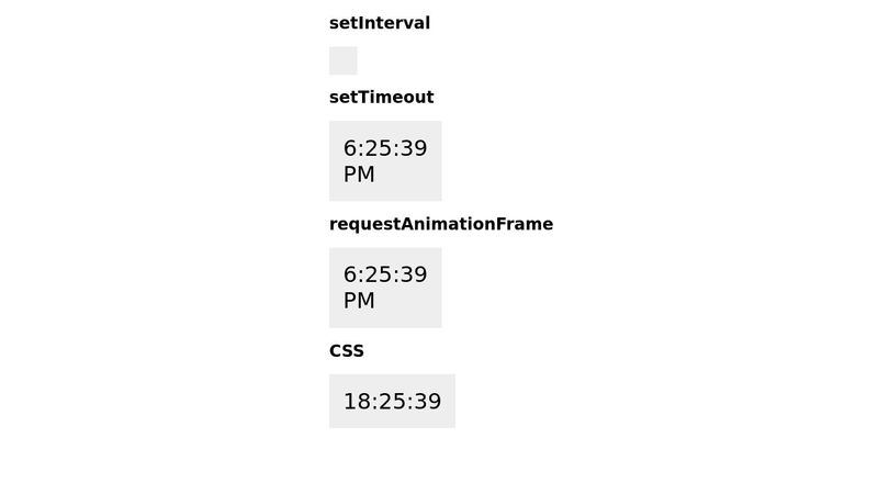 CSS and JS Timing Test