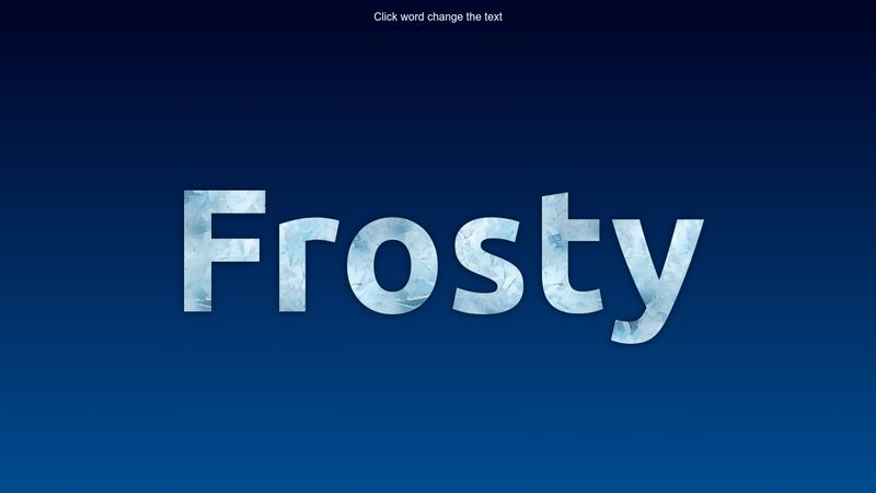 CSS only Frozen text