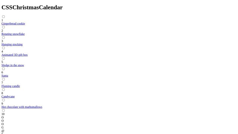 CSS Christmas Calendar