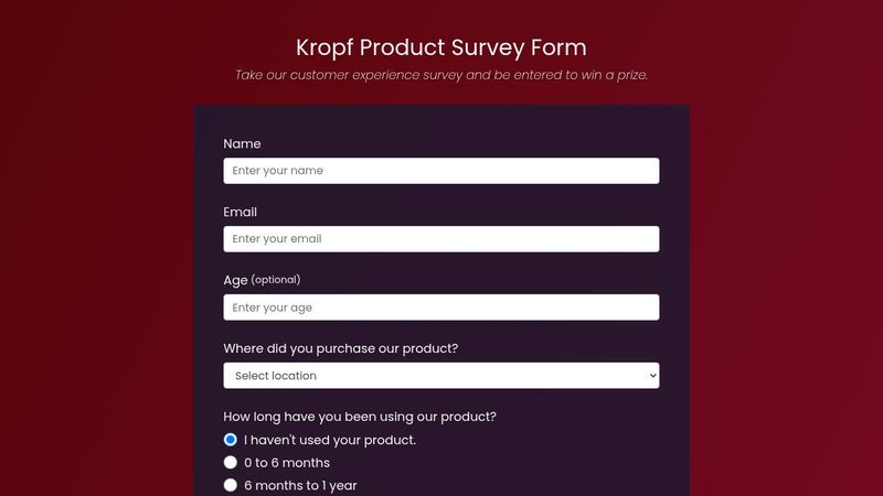 Survey Form - Responsive Web Design (freeCodeCamp)