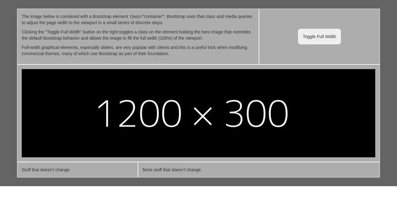 Full Width Hero Image In a Bootstrap Container