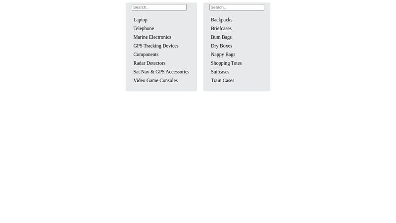 Search in filters js