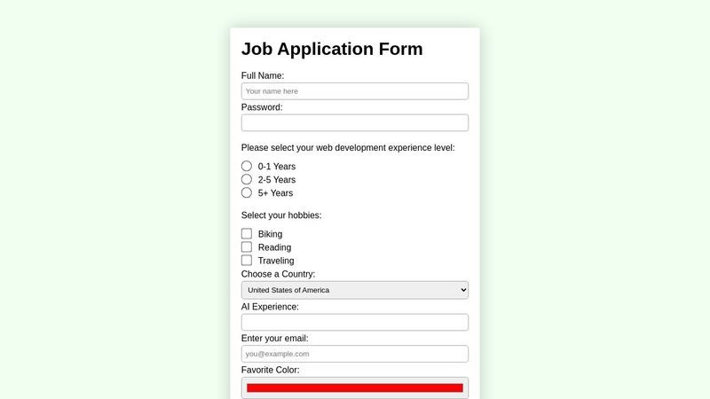 2.4 Job Application (HTML)