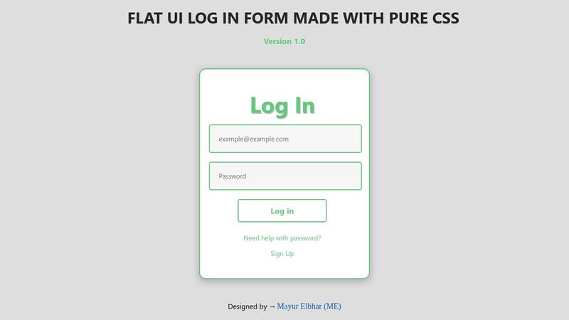 A simple log in form made with css