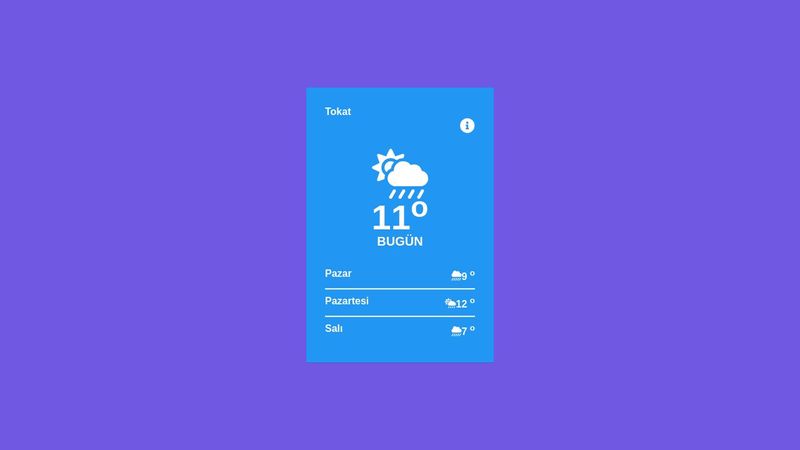 3D Weather Card UI Design