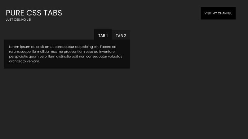 Pure CSS Tabs