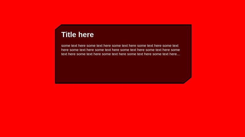 CSS - Cut out edges of a div