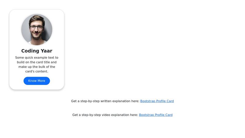 Bootstrap profile card