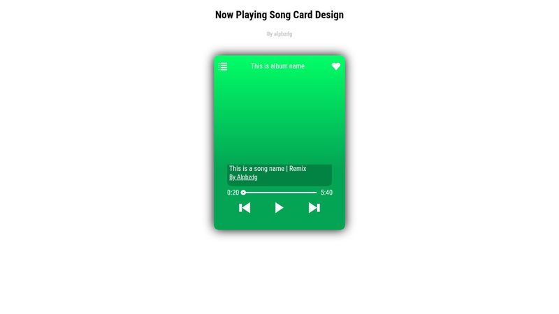 Music Card Design