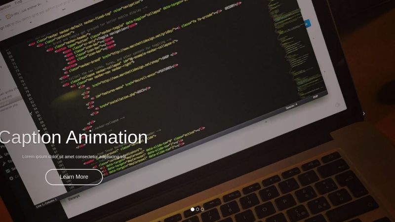 Bootstrap Slider Full Screen with Animations