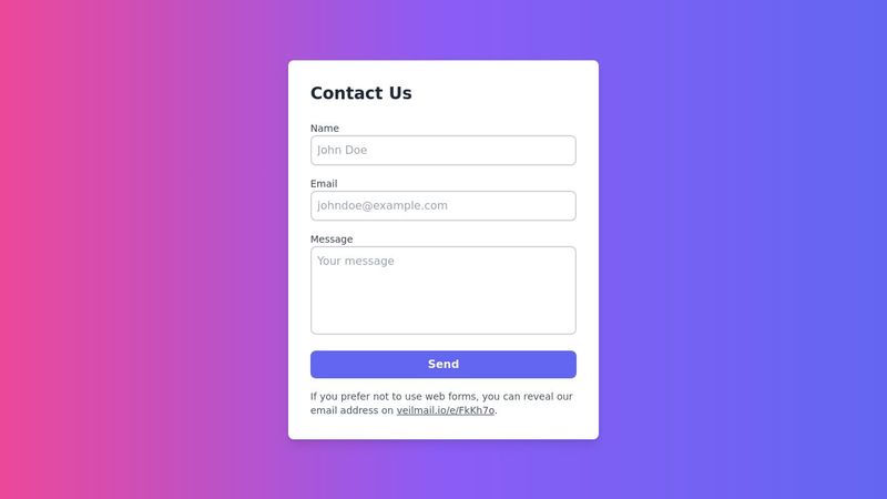 tailwind contact us form