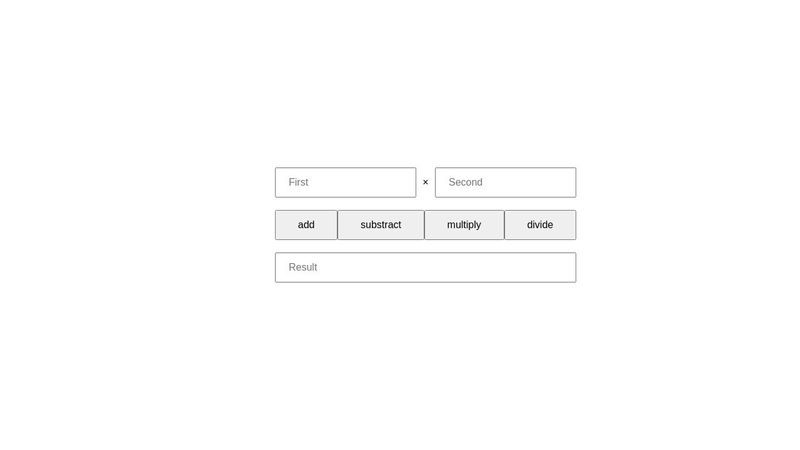 JS Functions: Simple Calculator - add, substract, multiply, divide image.