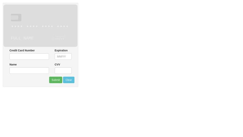 Credit Card Form