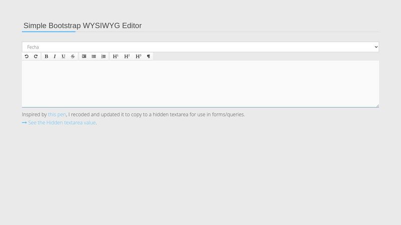 Bootstrap WYSIWYG Editor