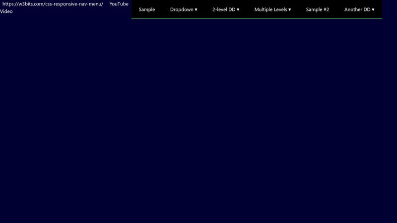 CSS Drop Down Menu