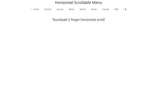 horizontal scrollable menu
