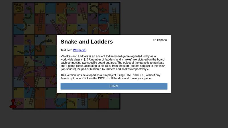 Snake & Ladders Game Developed in HTML+CSS without JavaScript