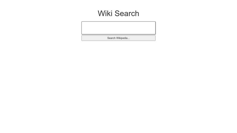 CodePen - Wikipedia Search