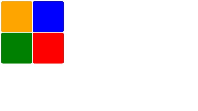 4 color block divs
