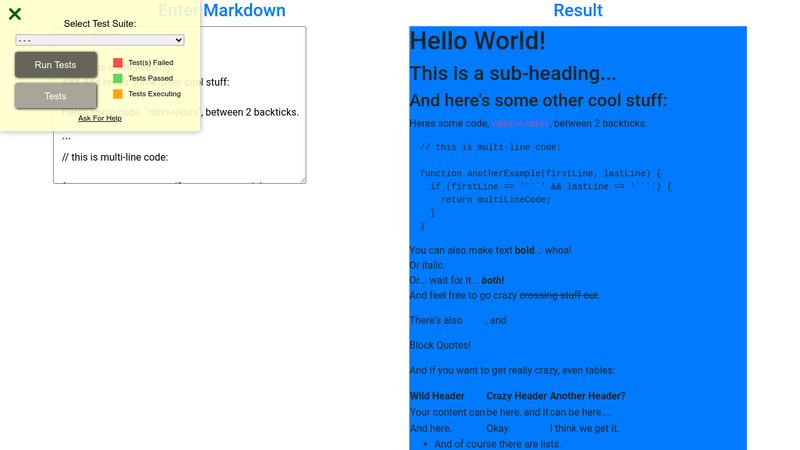 Github Flavored Markdown Example Github Flavored Markdown Example