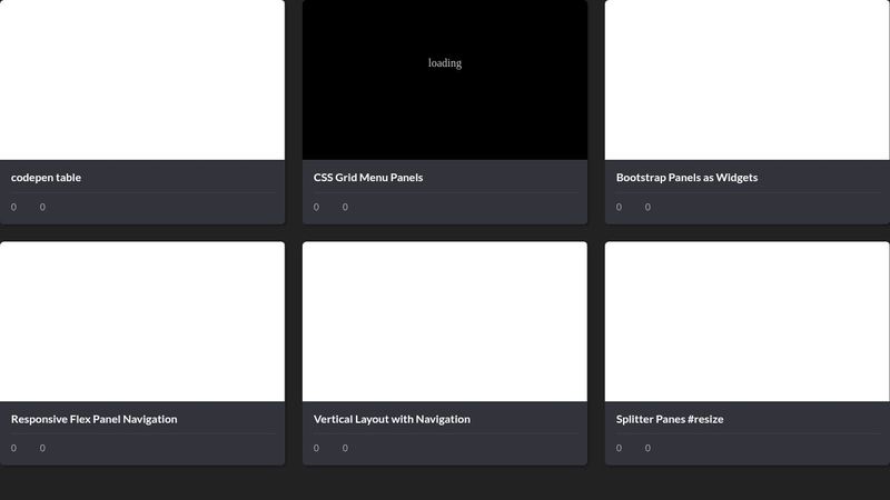 codepen panel