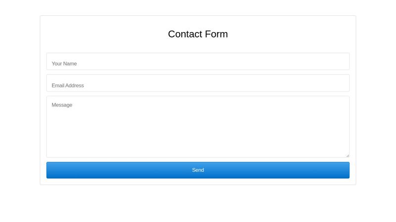 Minimalistic and Simple Contact Form