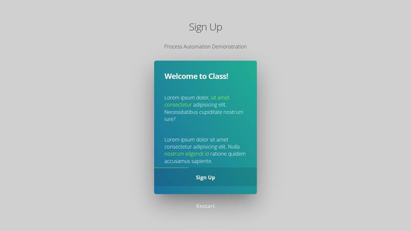 Pure CSS Sign Up Form
