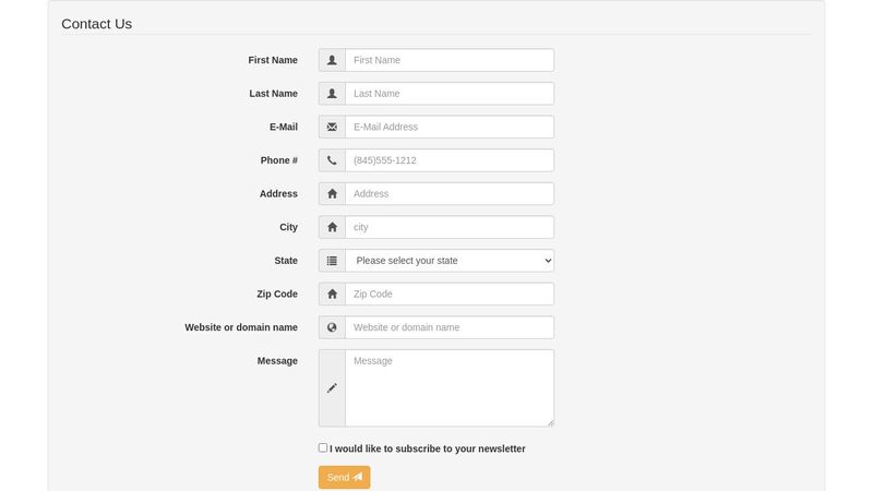 Bootstrap Contact Form (with validation)